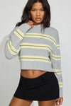 Spring Grey Mix/Anise Flower Yellow Stripes