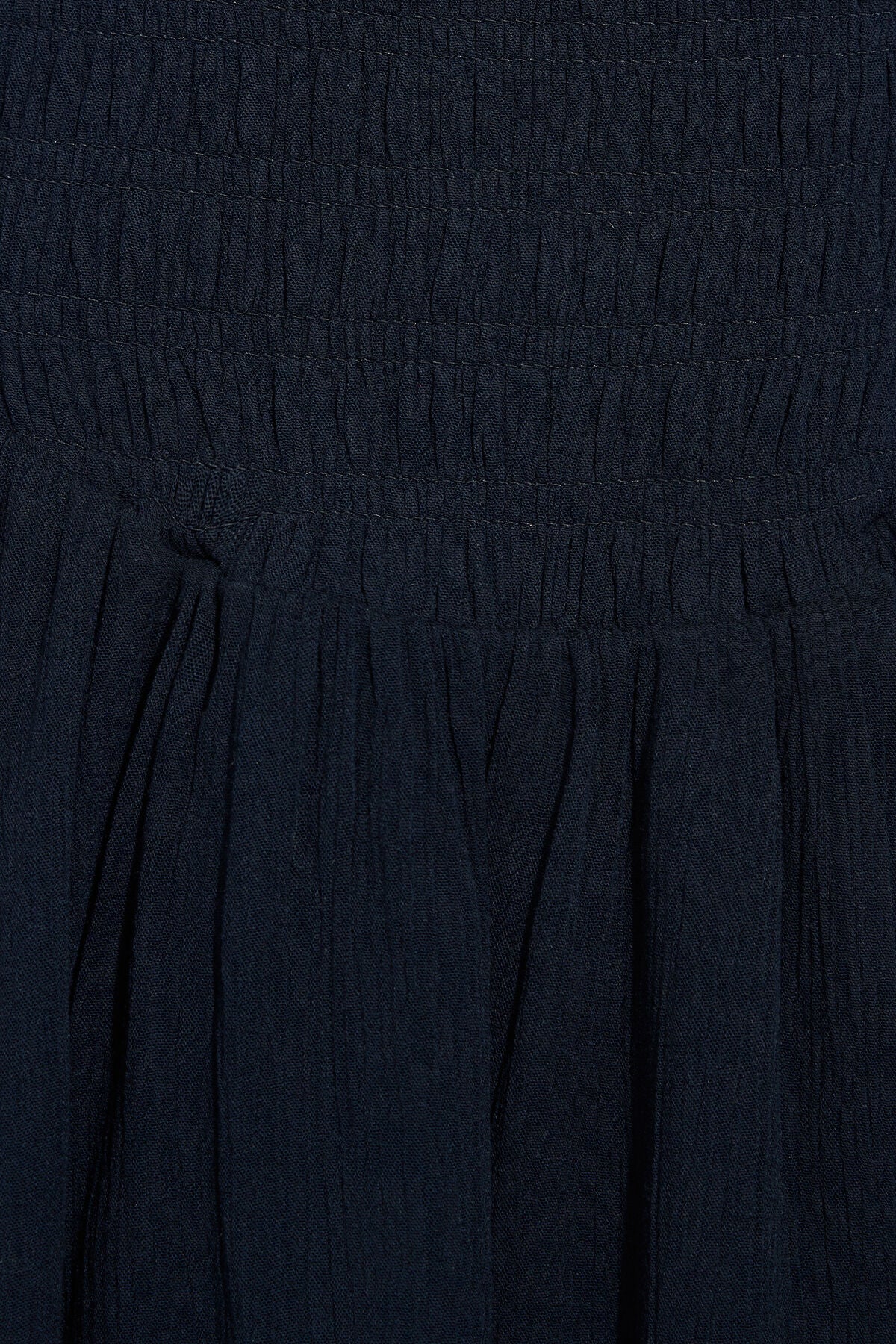 Kenzie Smocked Tiered Romper Dress Navy Garage Clothing Women