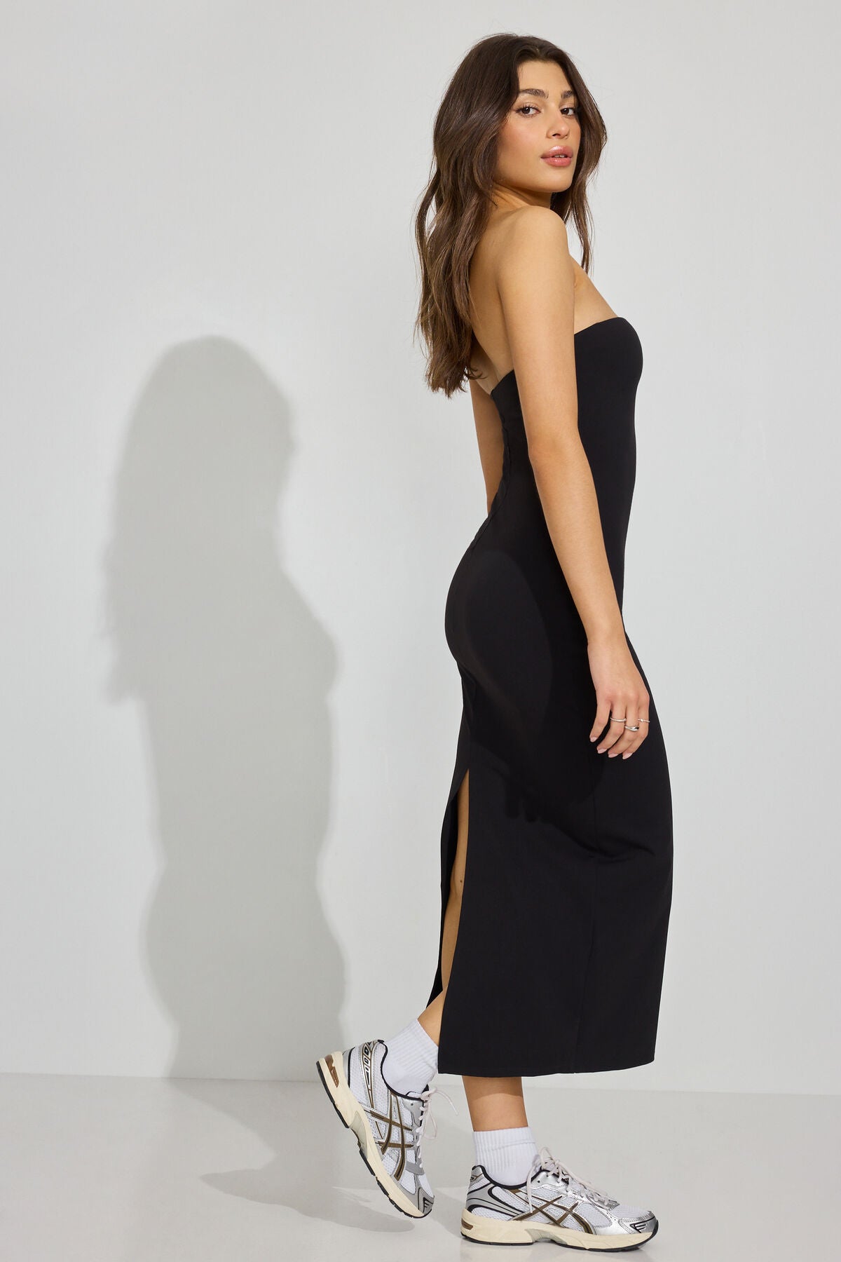 Sleek Maxi Tube Dress Black Garage Clothing Women