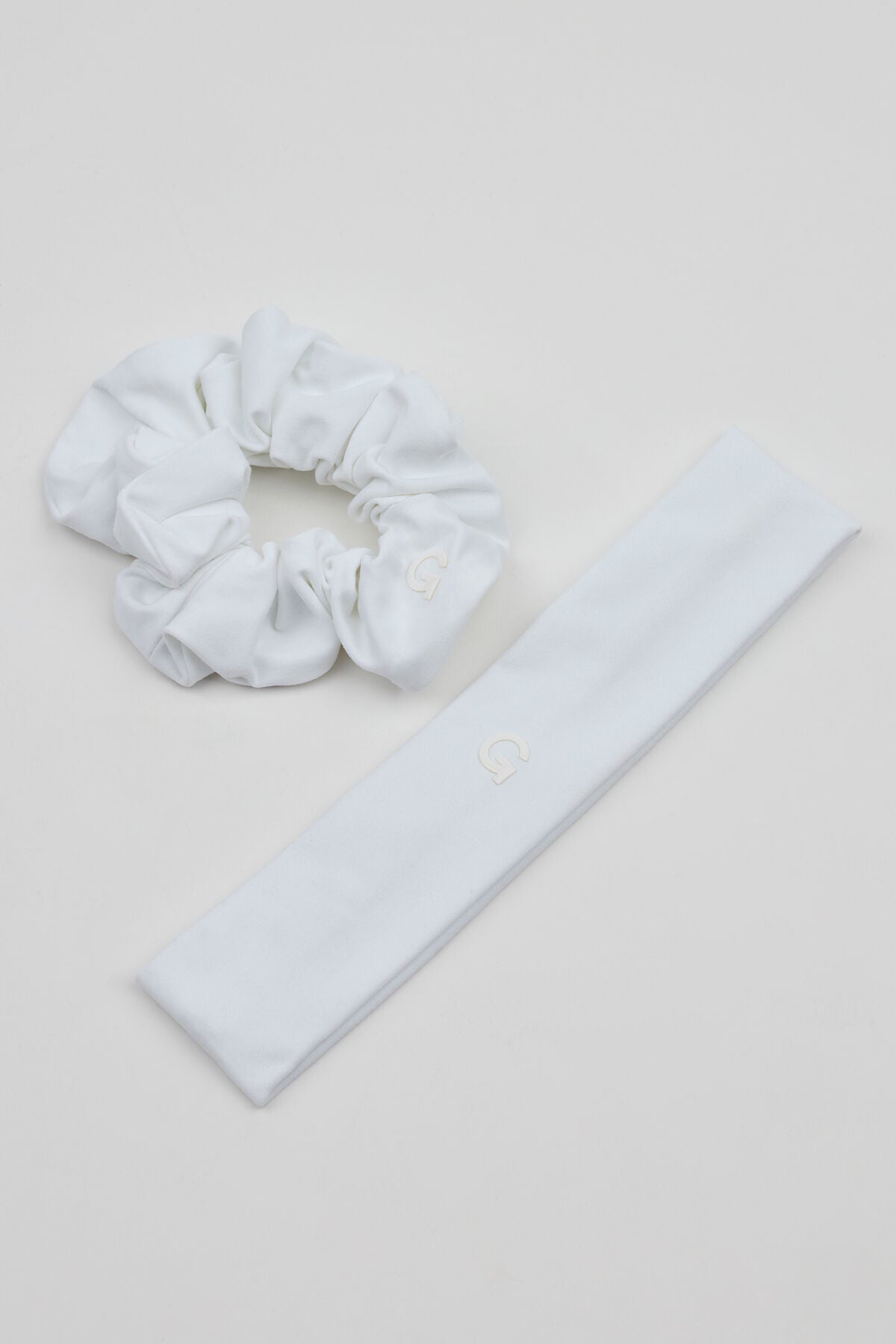 2 Pack Active Scrunchie & Headband  White Garage Clothing Women