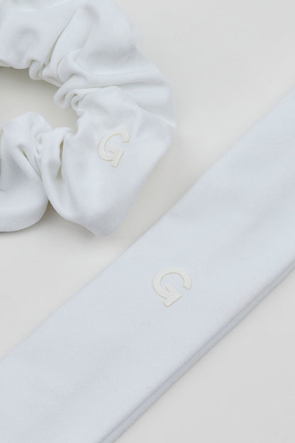 2 Pack Active Scrunchie & Headband  White Garage Clothing Women
