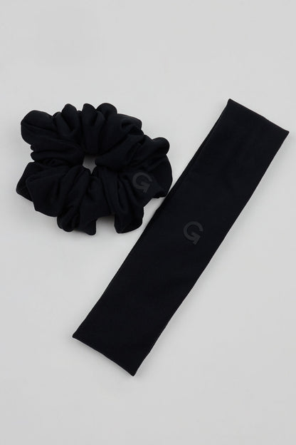 2 Pack Active Scrunchie & Headband  Black Garage Clothing Women