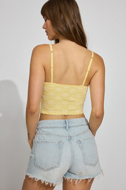 Lace Bustier Top Yellow Garage Clothing Women