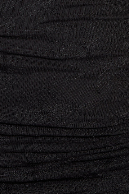 Ruched Mesh Mini Tube Dress Black Garage Clothing Women