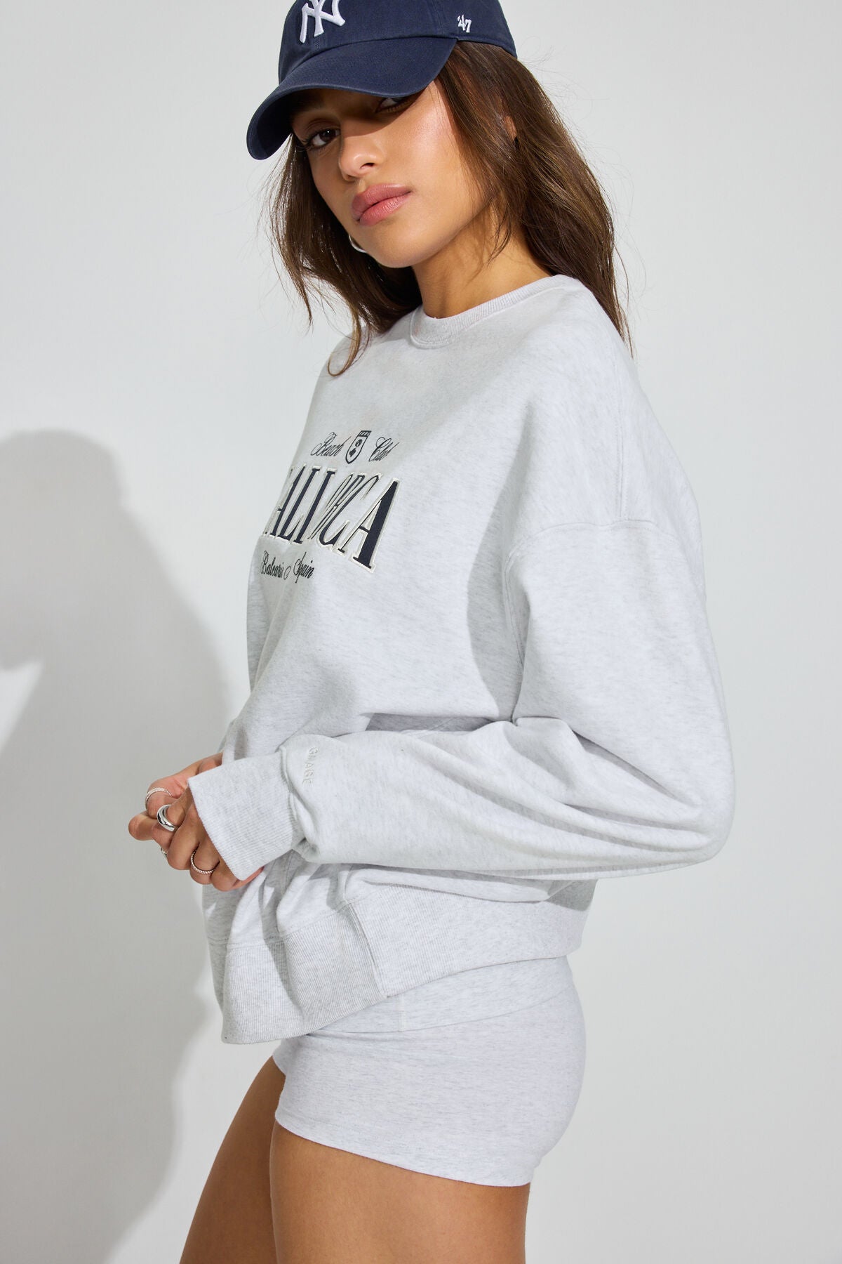 SoftTerry Oversized Crewneck Sweatshirt Gray Garage Clothing Women