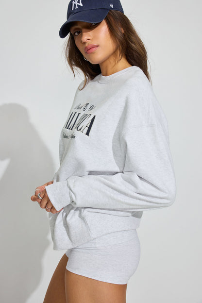 SoftTerry Oversized Crewneck Sweatshirt Gray Garage Clothing Women