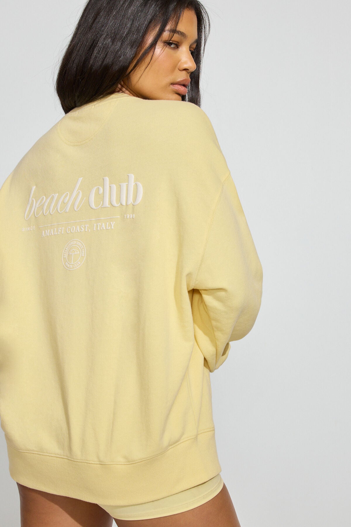 SoftTerry Oversized Crewneck Sweatshirt Yellow Garage Clothing Women