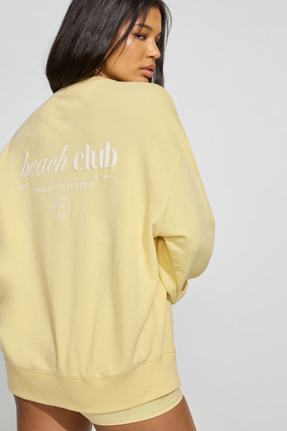 SoftTerry Oversized Crewneck Sweatshirt Yellow Garage Clothing Women