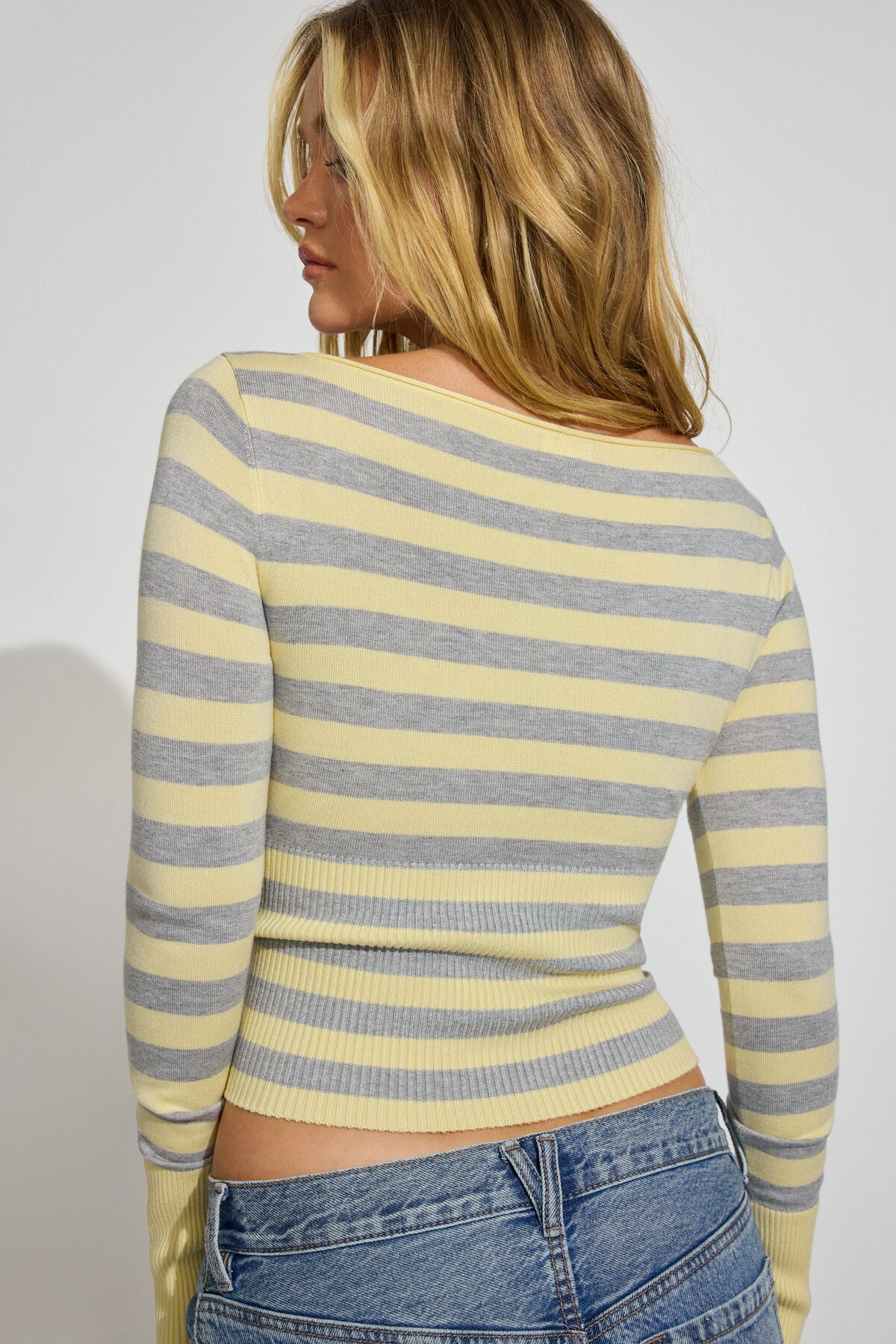 Fitted Boatneck Sweater Yellow Garage Clothing Women