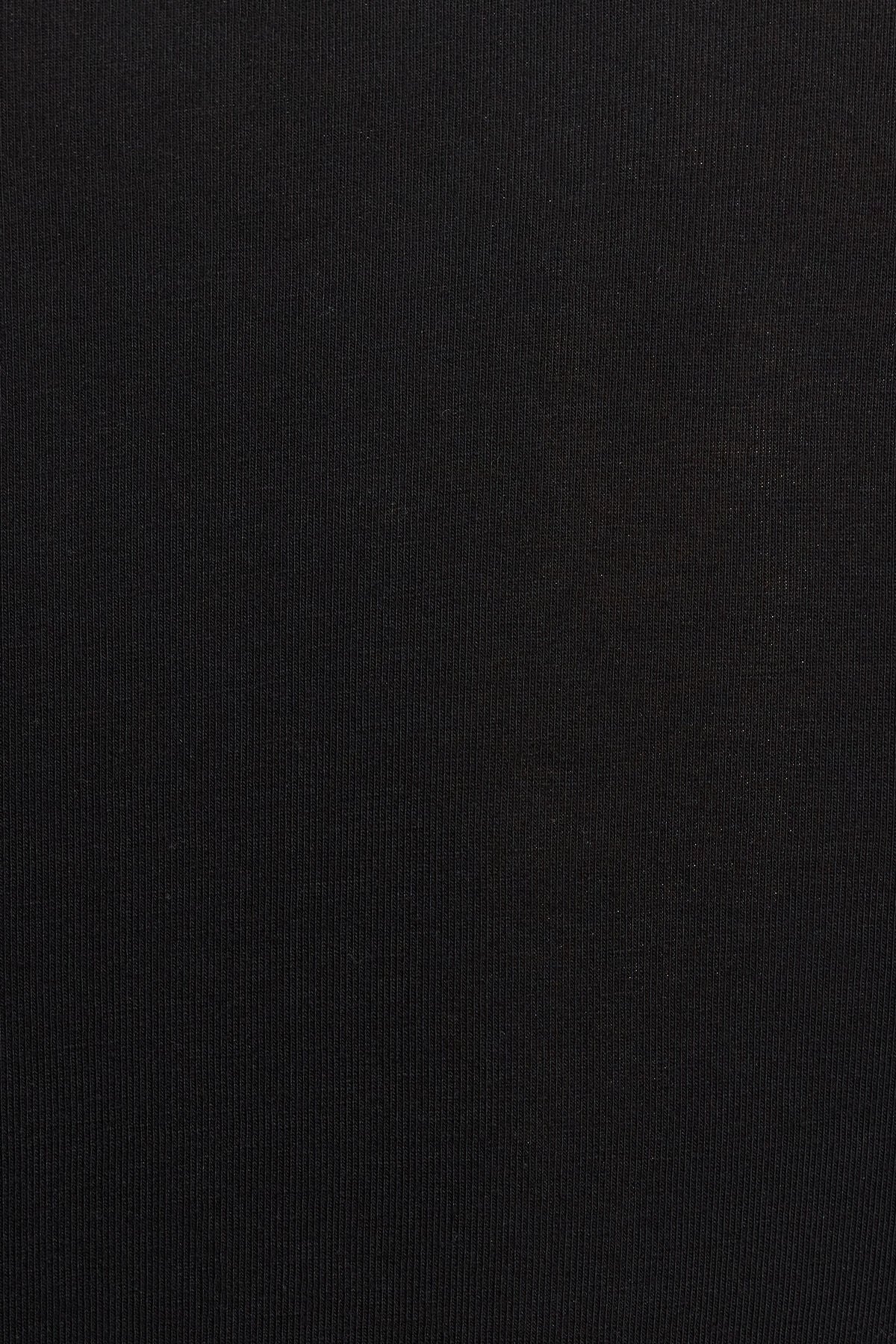 Clean V-Neck Long Sleeve Top Black Garage Clothing Women