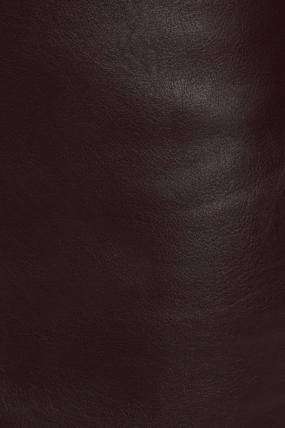 Micro Faux-Leather Bodycon Skort Brown Garage Clothing Women