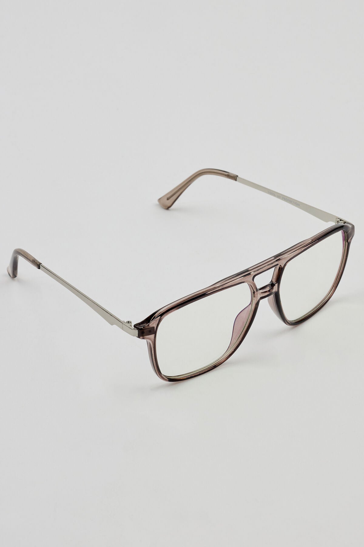 Retro Aviator Blue Light Readers Gray Garage Clothing Women