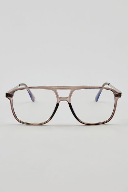 Retro Aviator Blue Light Readers Gray Garage Clothing Women