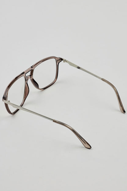 Retro Aviator Blue Light Readers Gray Garage Clothing Women