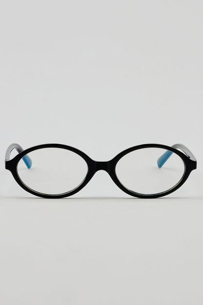 Slim Oval Blue Light Readers Black Garage Clothing Women