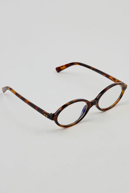 Slim Oval Blue Light Readers Brown Garage Clothing Women