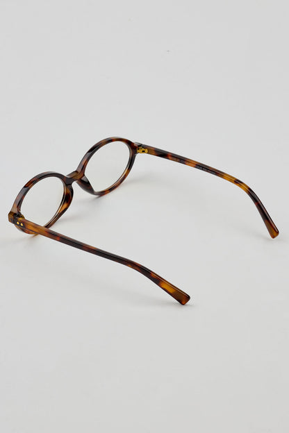 Slim Oval Blue Light Readers Brown Garage Clothing Women
