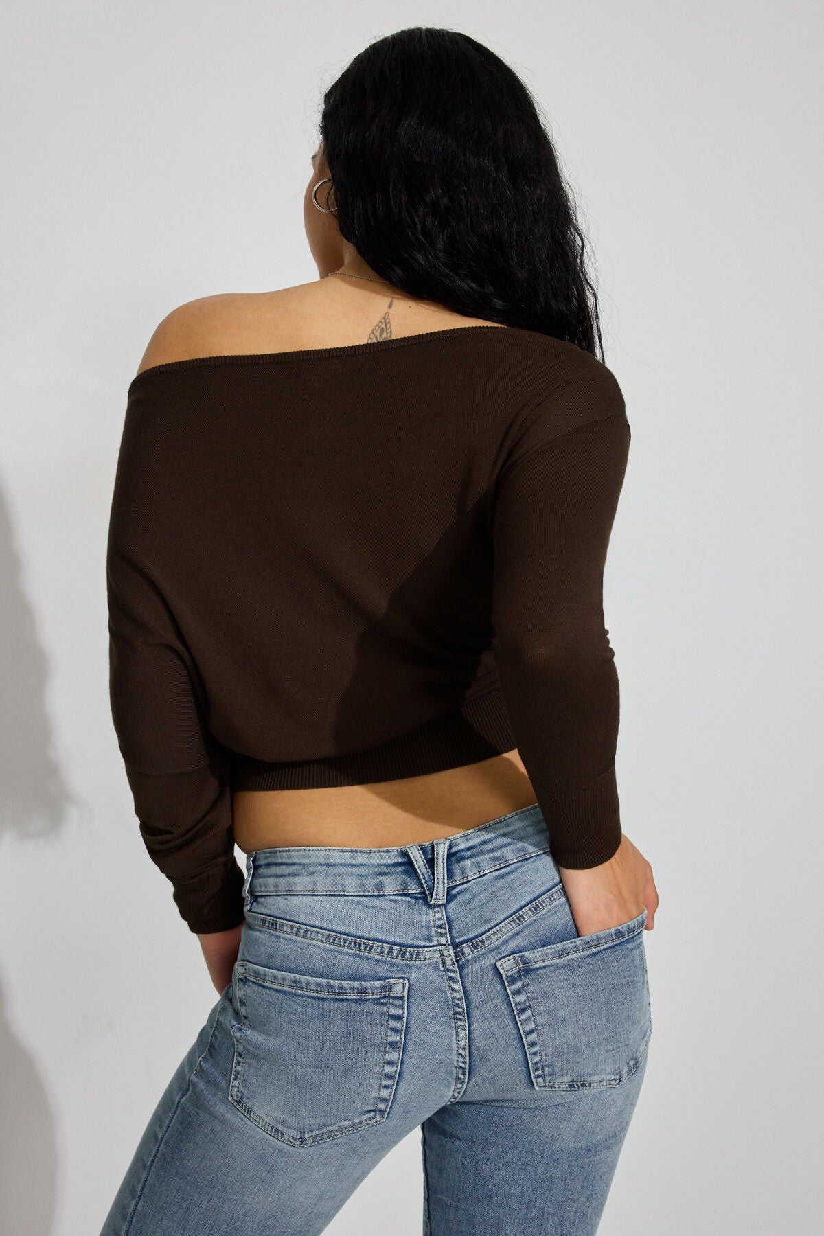 Rae Asymmetric Fine Sweater Brown Garage Clothing Women