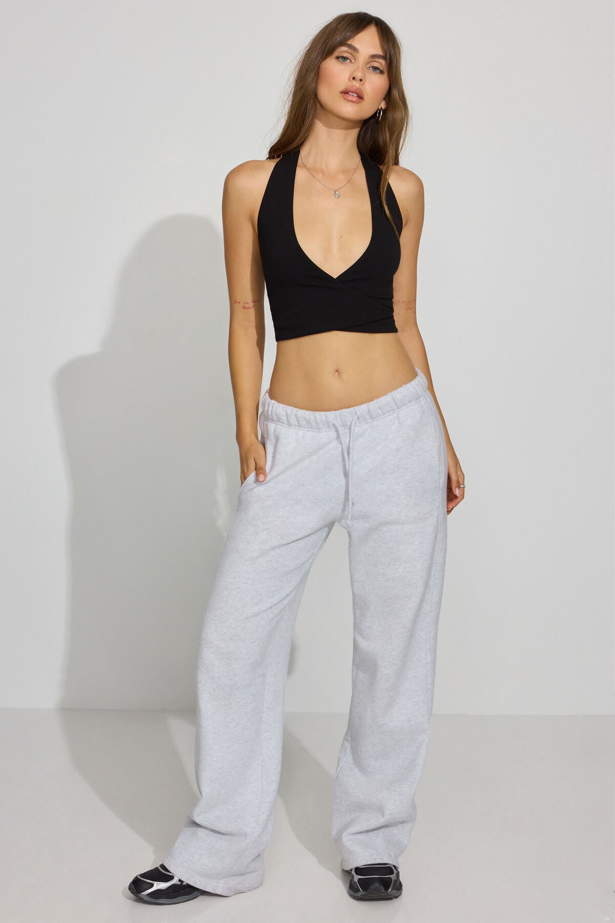 Wrap Halter Top Black Garage Clothing Women
