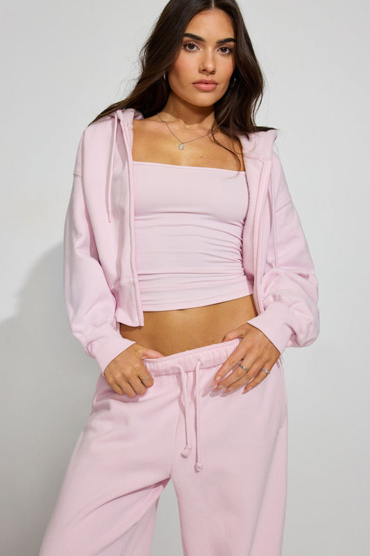 SoftTerry Bubble Zip Hoodie Pink Garage Clothing Women