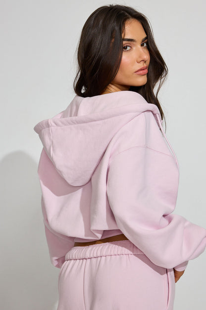 SoftTerry Bubble Zip Hoodie Pink Garage Clothing Women