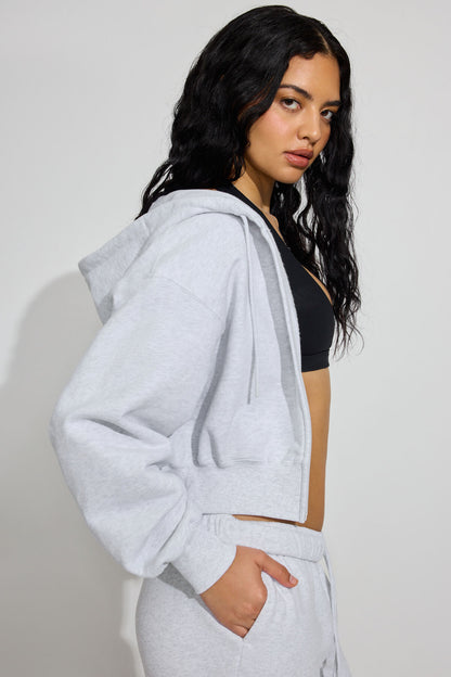 SoftTerry Bubble Zip Hoodie Gray Garage Clothing Women