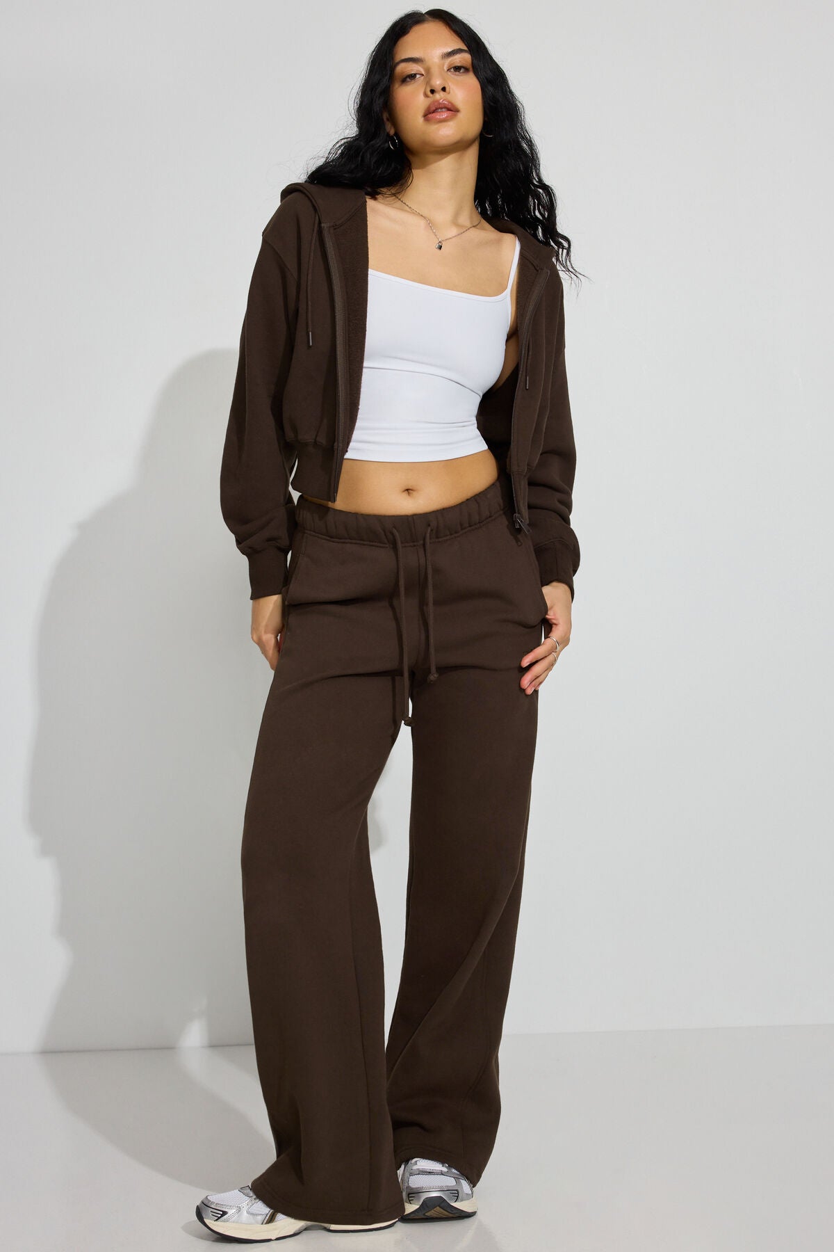 SoftTerry Bubble Zip Hoodie Brown Garage Clothing Women