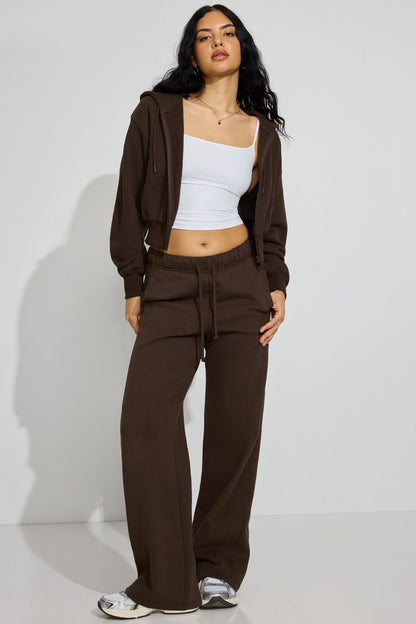SoftTerry Bubble Zip Hoodie Brown Garage Clothing Women