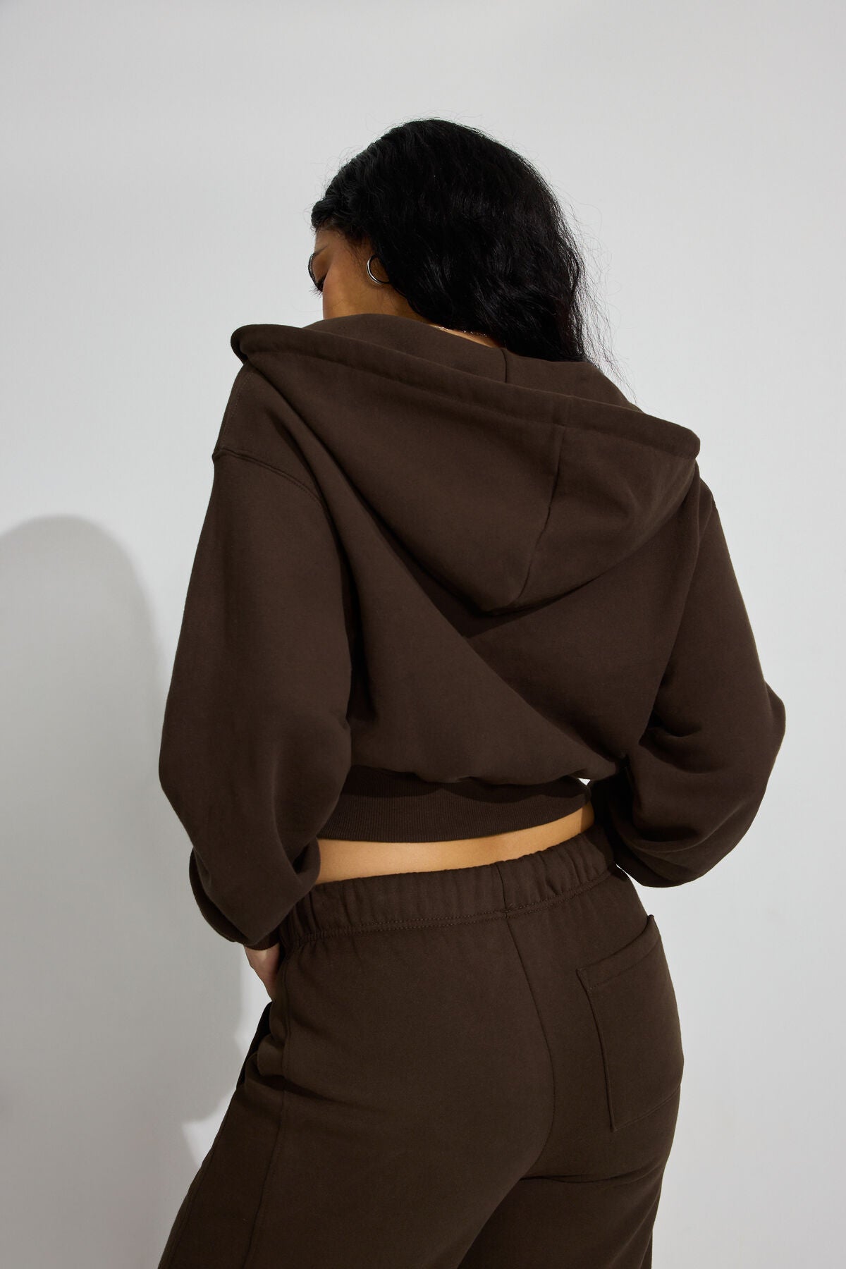 SoftTerry Bubble Zip Hoodie Brown Garage Clothing Women