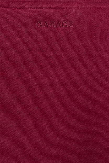 SoftTerry Bubble Crewneck Sweatshirt Burgundy Garage Clothing Women