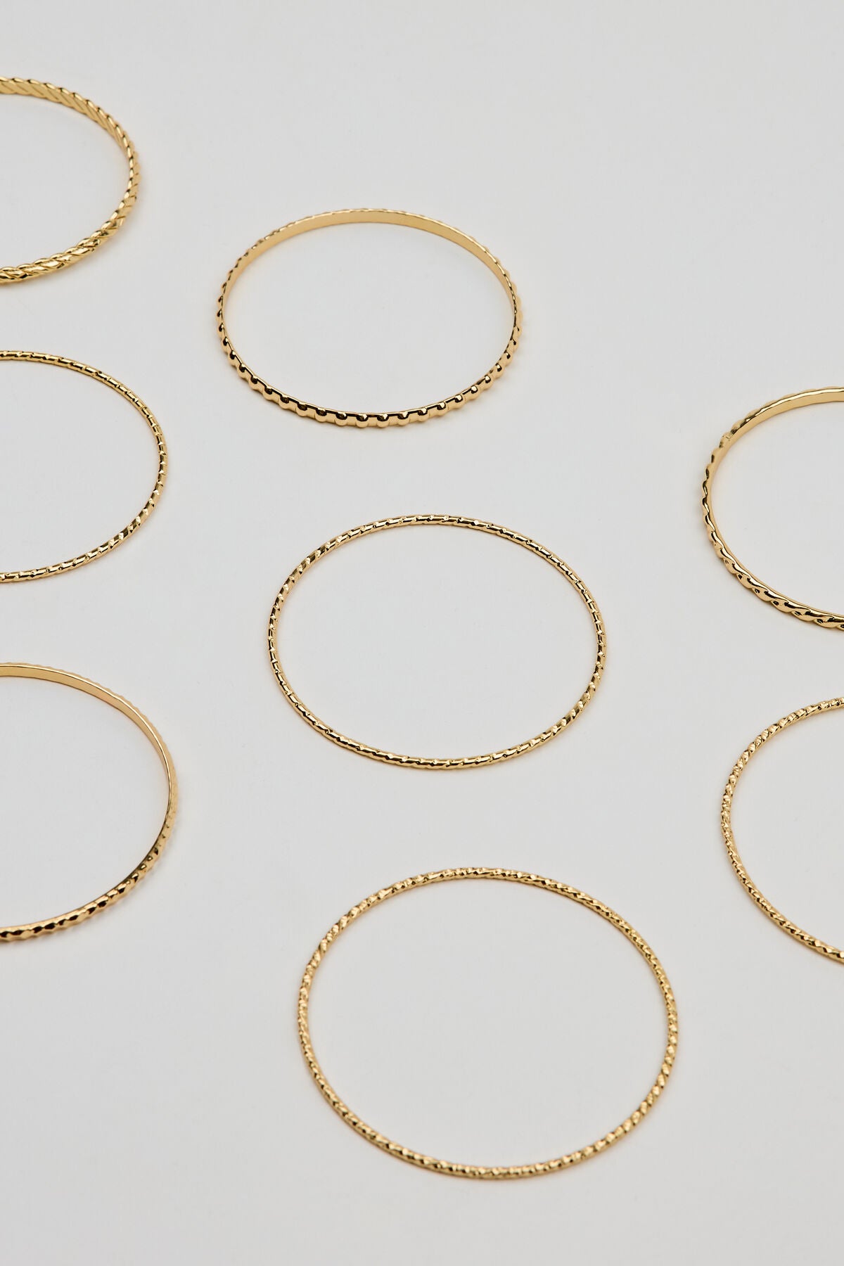 Set of 11 Textured Bangles Yellow Garage Clothing Women