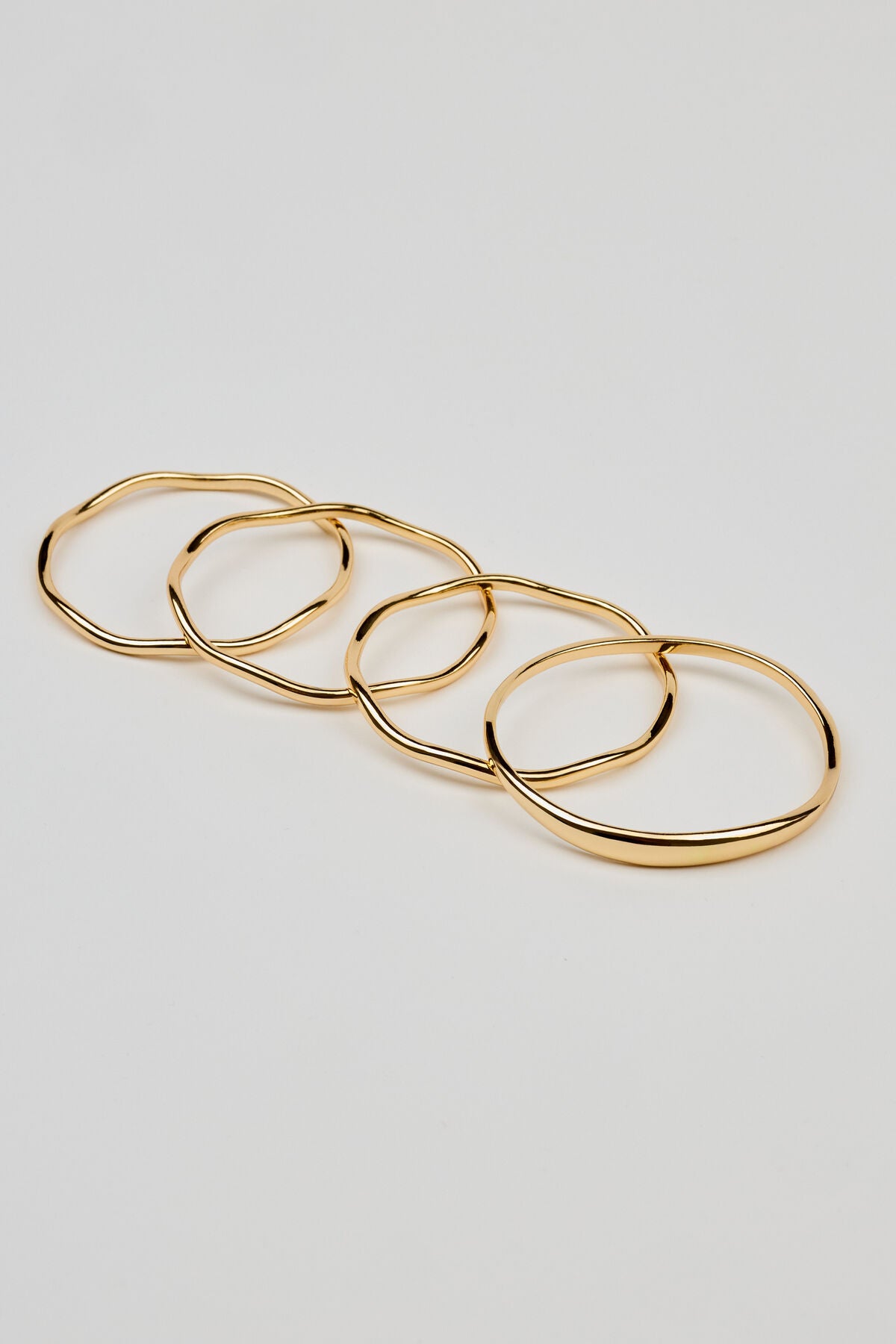 Set of 4 Wavy Bangles Yellow Garage Clothing Women