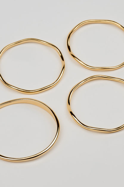 Set of 4 Wavy Bangles Yellow Garage Clothing Women