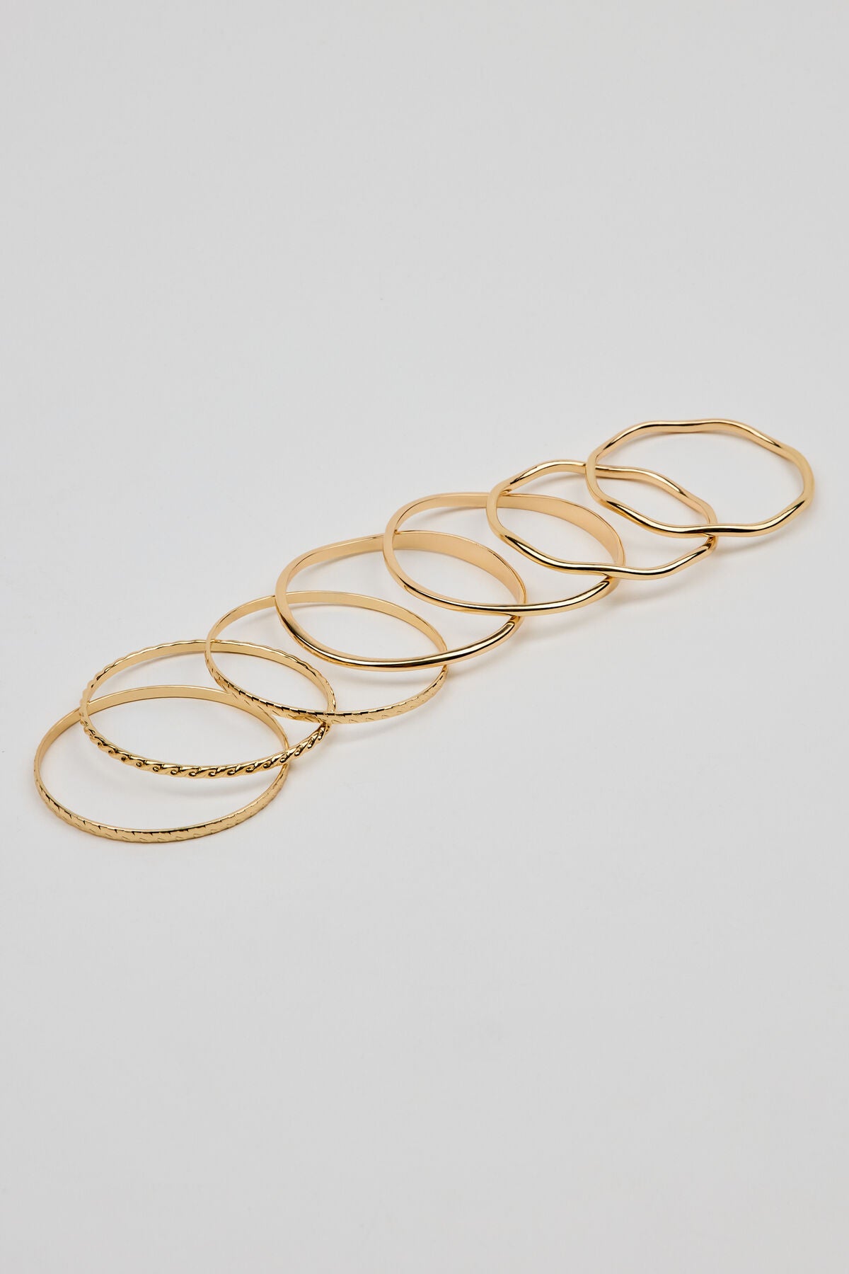 Set of 4 Wavy Bangles Yellow Garage Clothing Women