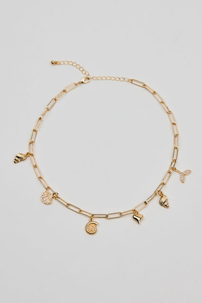 Beachcomber Charm Necklace WHITE Garage Clothing Women