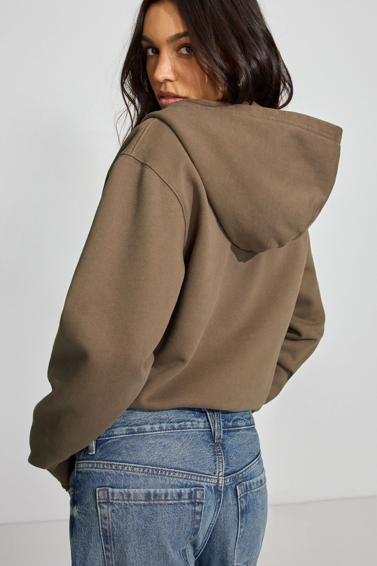 SoftTerry Iconic Full Zip Hoodie Brown Garage Clothing Women