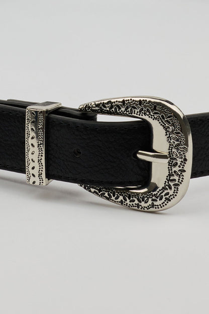 Western Concho Strap Belt Black Garage Clothing Women