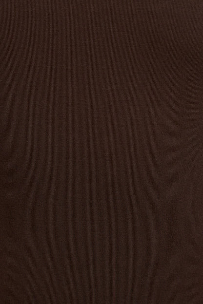 Cowl Back Short Sleeve Top Brown Garage Clothing Women