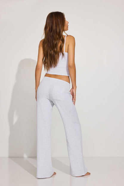 Waffle Pants Gray Garage Clothing Women