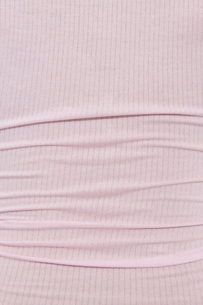 Sheer Ribbed Slouchy Pants Pink Garage Clothing Women