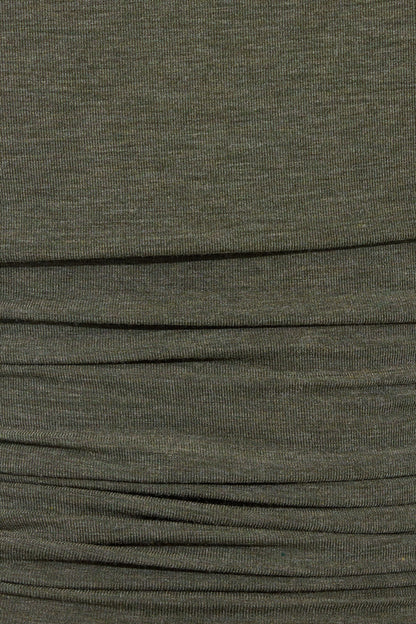 Sexy Cozy Asymmetric Long Sleeve Top Green Garage Clothing Women