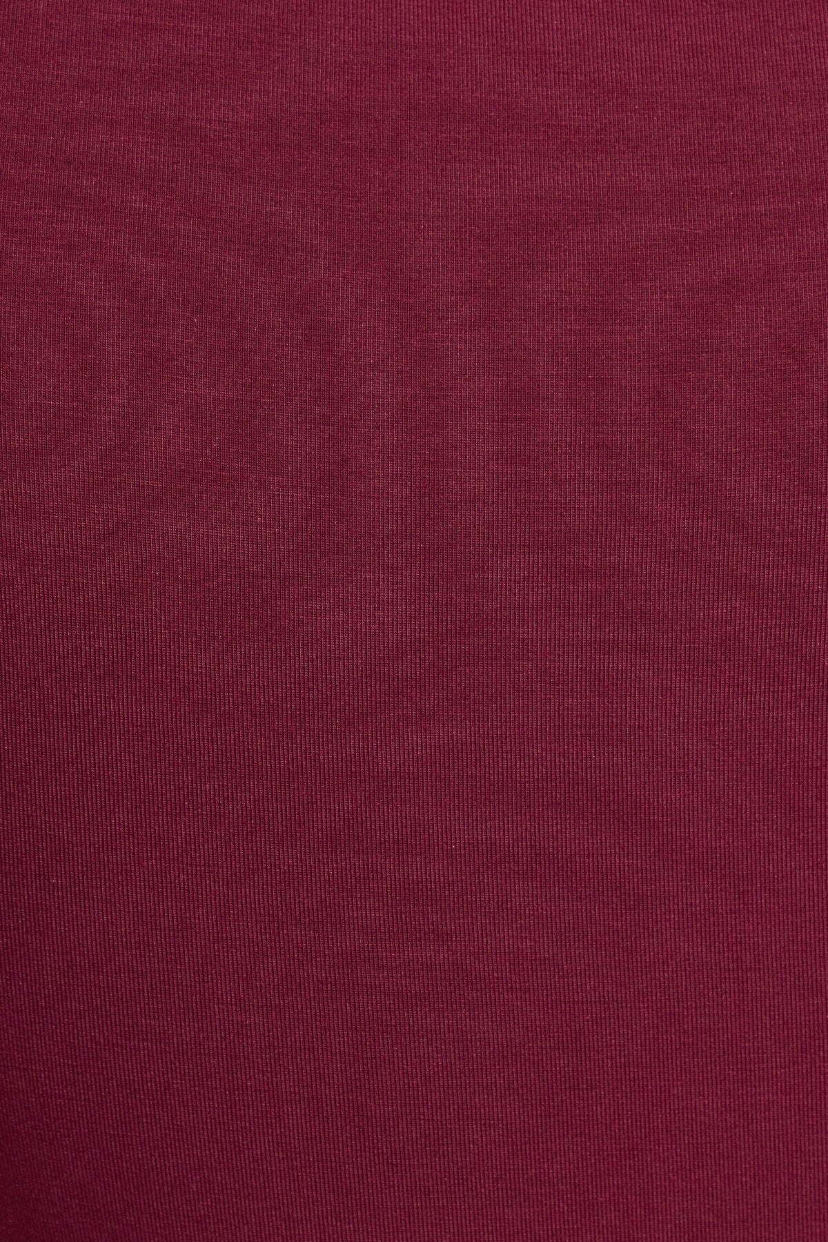 Smooth Long Sleeve Crewneck Top Burgundy Garage Clothing Women