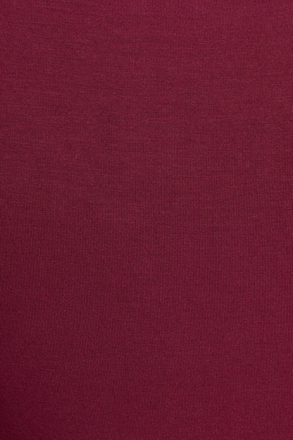 Smooth Long Sleeve Crewneck Top Burgundy Garage Clothing Women