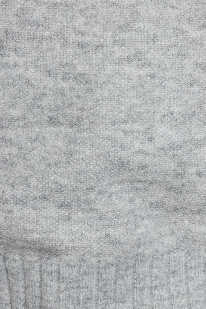 Long Sleeve Spongy Crewneck Sweater Gray Garage Clothing Women
