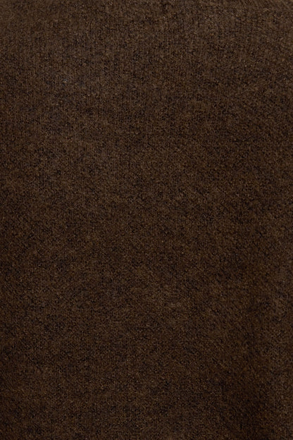 Long Sleeve Spongy Crewneck Sweater Brown Garage Clothing Women
