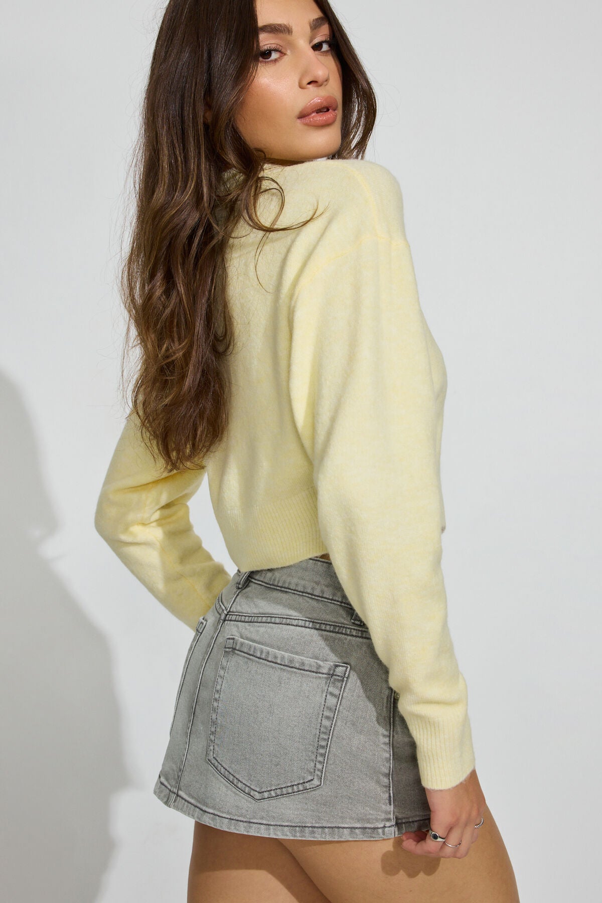 Denim Micro Skort Black Garage Clothing Women