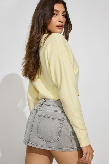Denim Micro Skort Black Garage Clothing Women