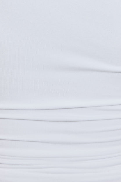 Smooth Open Neck Tee WHITE Garage Clothing Women