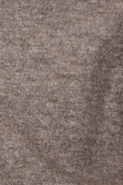 Spongy Relaxed Off Shoulder Sweater Brown Garage Clothing Women