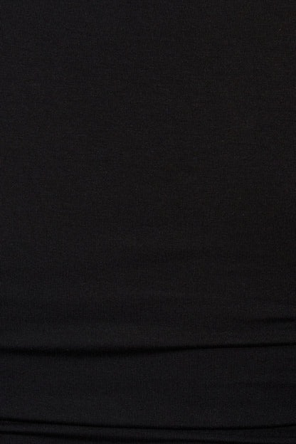 Smooth Open Neck Long Sleeve Tee Black Garage Clothing Women